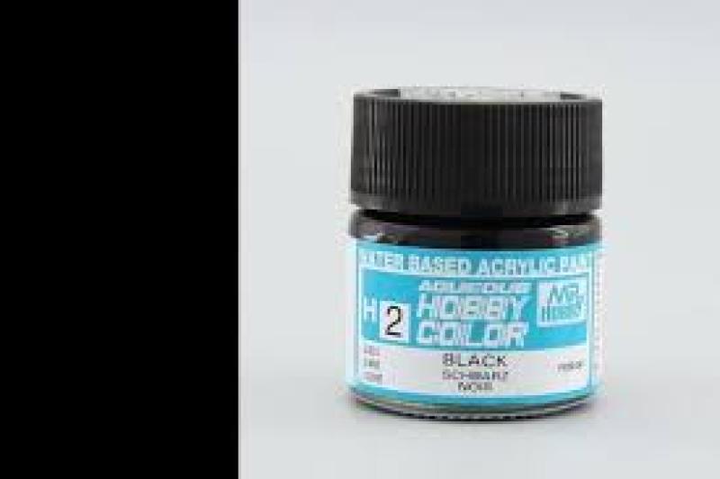 GUNZE H002 Aqueous Hobby Color - Black/Nero 10ml